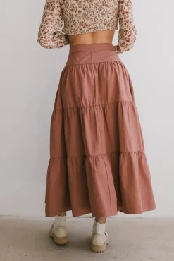 Bohme Luna Tiered Maxi Skirt in