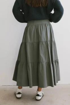 Bohme Luna Tiered Maxi Skirt in