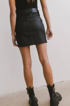 Bohme Maddox Coated Denim Mini Skirt