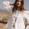 Bohme Maggie Peplum Tie Blouse in