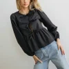 Bohme Maggie Peplum Tie Blouse in