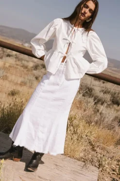 Bohme Maggie Peplum Tie Blouse in