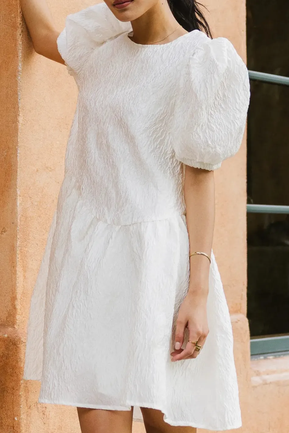 Bohme Maison Textured Mini Dress in