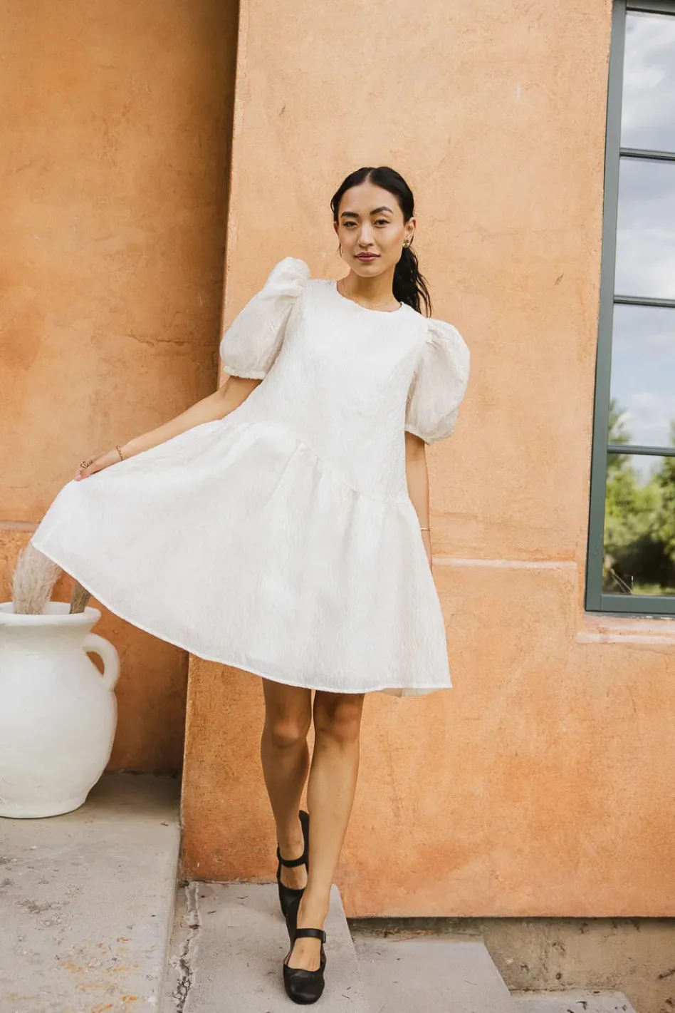 Bohme Maison Textured Mini Dress in
