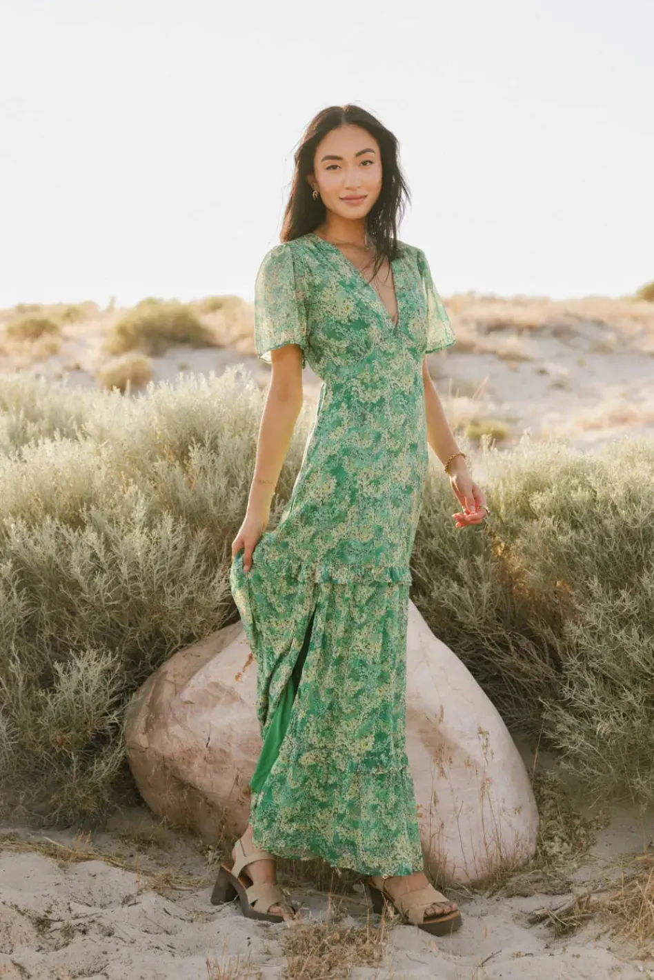 Bohme Manoella Floral Maxi Dress in