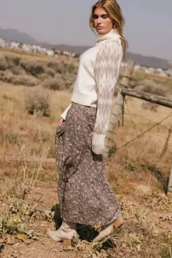 Bohme Mara Tiered Midi Skirt