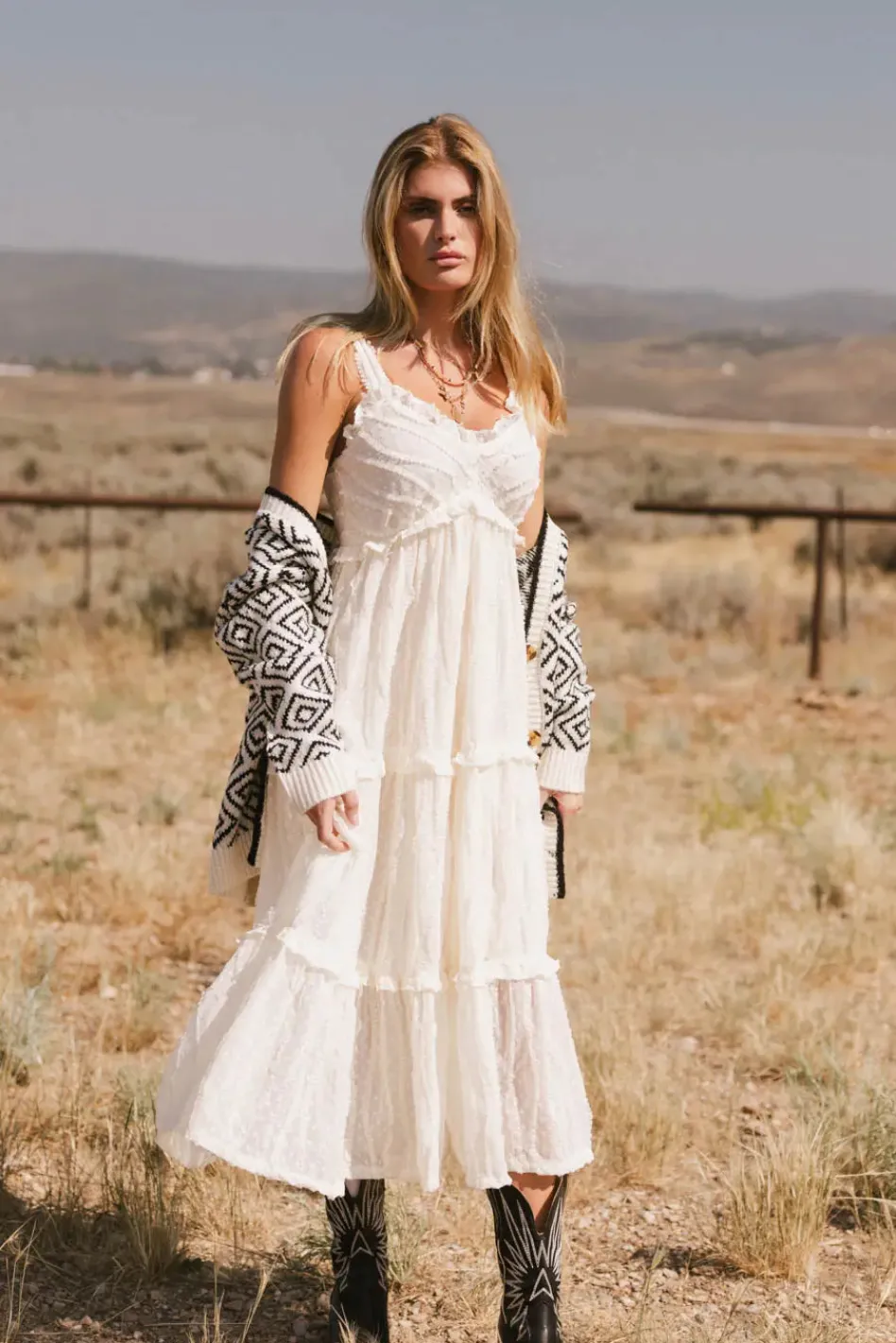 Bohme Maria Tulle Midi Dress in