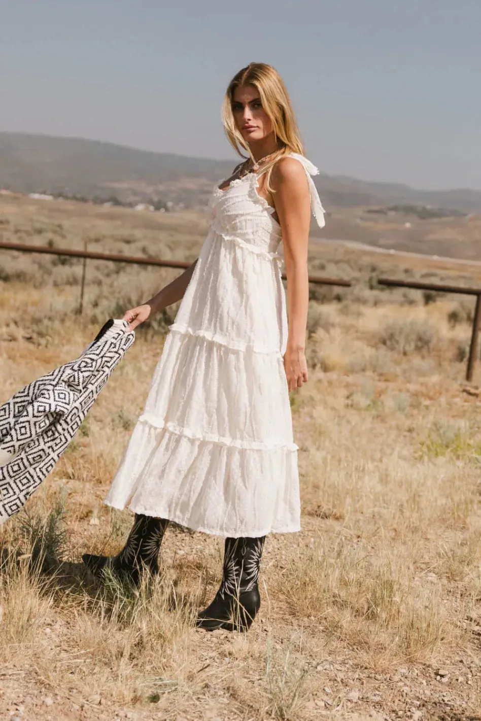 Bohme Maria Tulle Midi Dress in