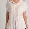 Bohme Marie Striped Button Up in - FINAL SALE