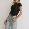 Bohme Marley Mock Neck Tee in