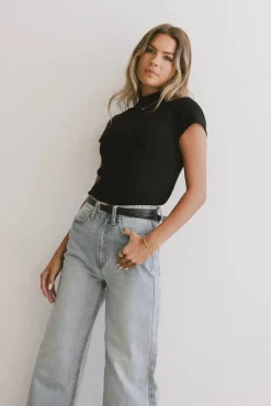 Bohme Marley Mock Neck Tee in