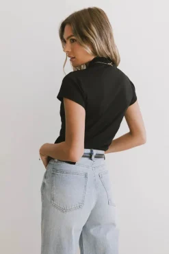 Bohme Marley Mock Neck Tee in