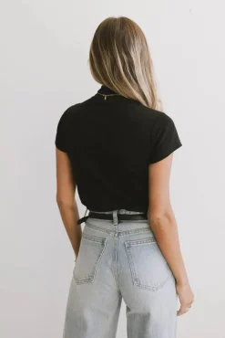 Bohme Marley Mock Neck Tee in