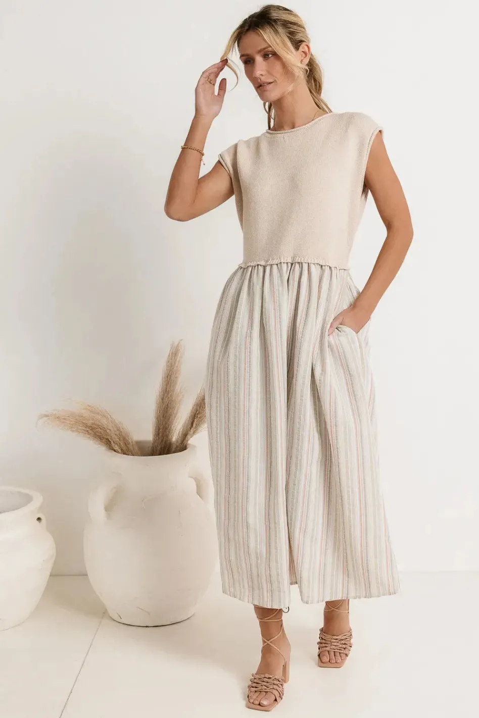 Bohme McKensley Contrast Midi Dress - FINAL SALE