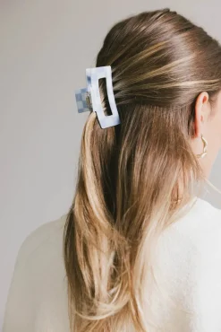 Bohme Medium Cutout Claw Clip in Checker