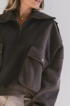 Bohme Mickey Half Zip Sweatshirt in