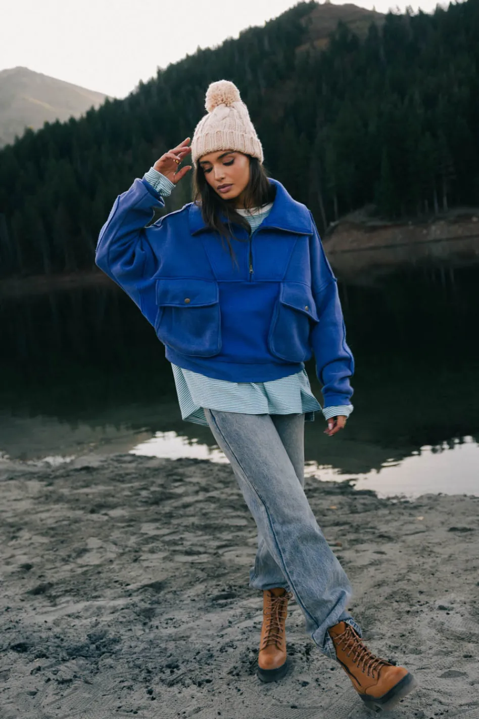 Bohme Mickey Half Zip Sweatshirt in