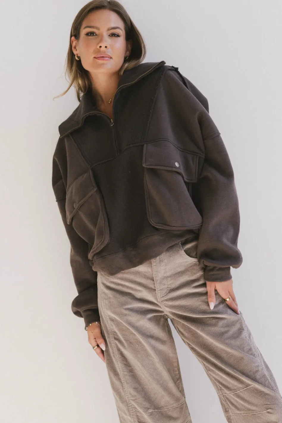 Bohme Mickey Half Zip Sweatshirt in