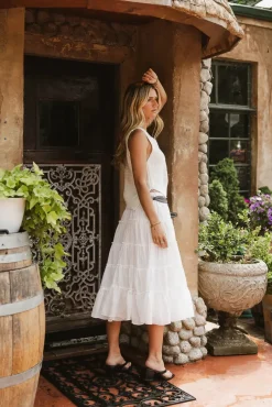 Bohme Minerva Tiered Midi Skirt in