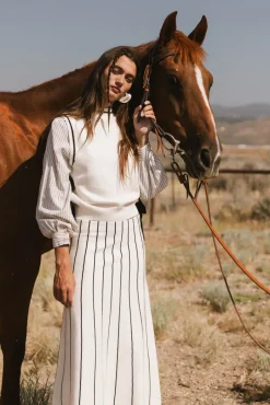 Bohme Montie Striped Sweater Top in