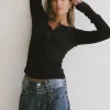 Bohme Naomi Cable Knit Sleeve Top in