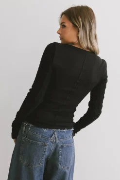 Bohme Naomi Cable Knit Sleeve Top in