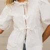 Bohme Natalia Peplum Tie Blouse in