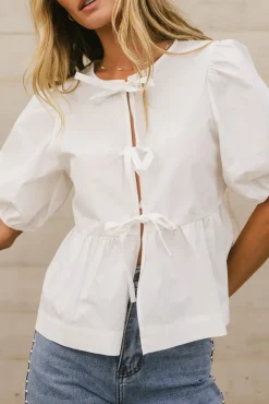 Bohme Natalia Peplum Tie Blouse in