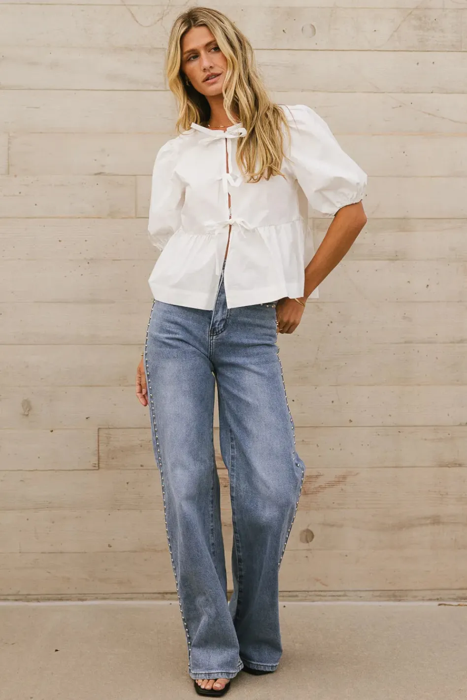 Bohme Natalia Peplum Tie Blouse in