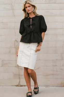 Bohme Natalia Peplum Tie Blouse in
