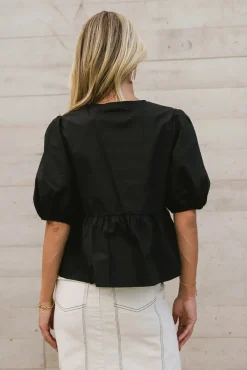 Bohme Natalia Peplum Tie Blouse in