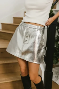 Bohme Natalie Metallic Mini Skirt in