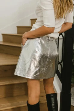 Bohme Natalie Metallic Mini Skirt in