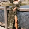Bohme Necali Velvet Midi Dress