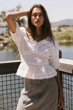 Bohme Nika Lace Ruffle Blouse