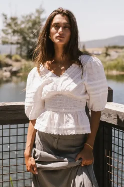 Bohme Nika Lace Ruffle Blouse