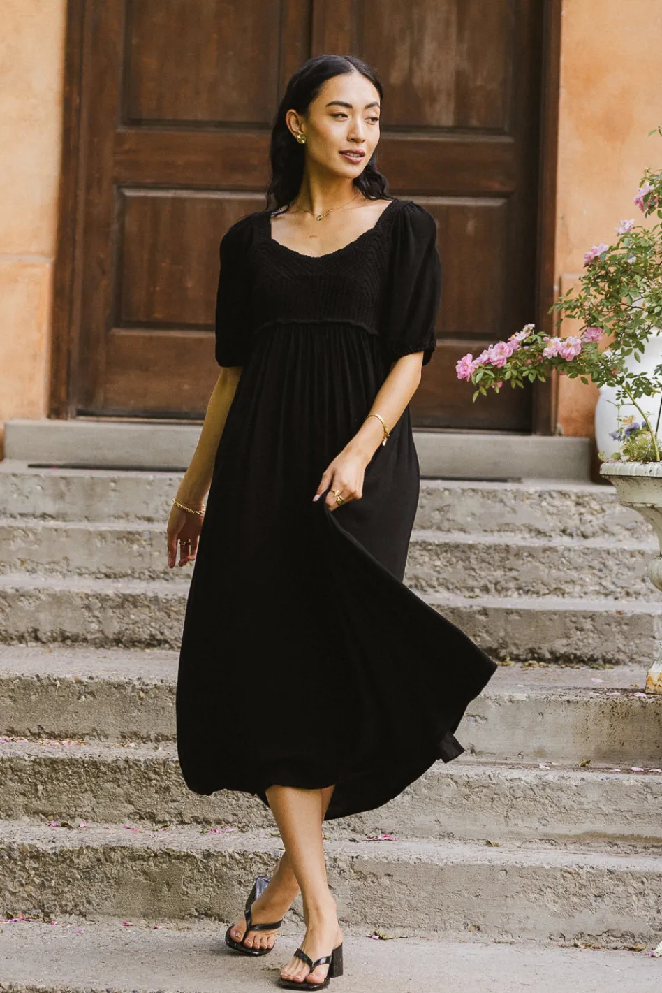 Bohme Nina Crocheted Midi Dress in
