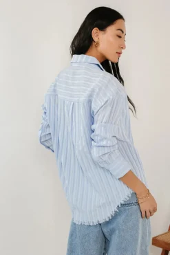 Bohme Nyah Striped Button Up in - FINAL SALE