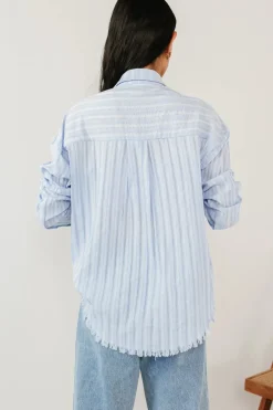 Bohme Nyah Striped Button Up in - FINAL SALE