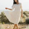 Bohme Olivia Faux Smocked Midi Dress
