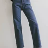 Bohme Olwen Retro Straight Leg Jeans in Dark Wash