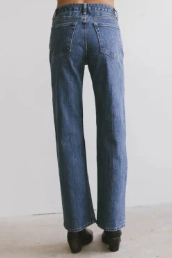 Bohme Olwen Retro Straight Leg Jeans in Dark Wash