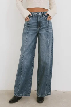 Bohme Oriella Wide Leg Jeans in Medium Wash