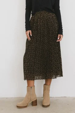 Bohme Pascal Pleated Floral Skirt