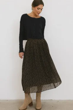 Bohme Pascal Pleated Floral Skirt