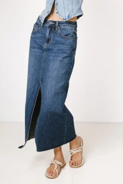 Bohme Paydrie Denim Maxi Skirt