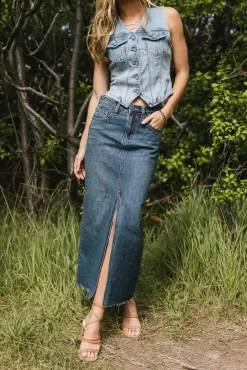 Bohme Paydrie Denim Maxi Skirt