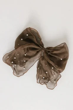 Bohme Pearl Bow Hair Clip in