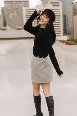 Bohme Pearl Embellished Sweater in
