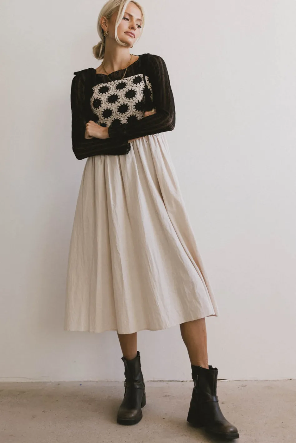 Bohme Perran Crochet Bodice Dress